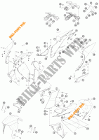 PLASTICHE per KTM 1190 RC8 R WHITE 2011
