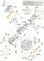TESTA CILINDRO ANTERIORE per KTM 1190 RC8 R WHITE 2011
