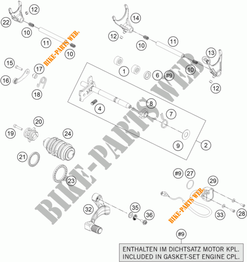 SELETTORE CAMBIO per KTM 1190 ADVENTURE R ABS 2016