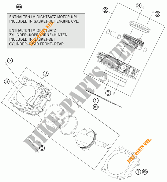 CILINDRO per KTM 1190 ADVENTURE R ABS 2016