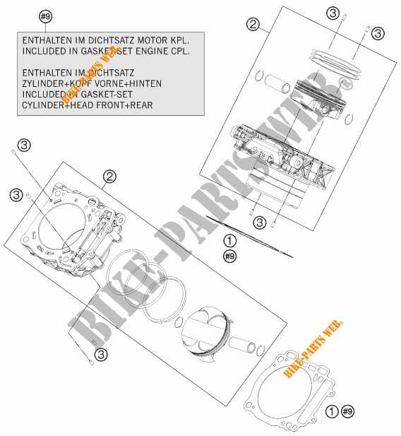 CILINDRO per KTM 1190 ADVENTURE R ABS 2014