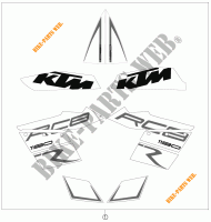 ADESIVI per KTM 1190 RC8 R BLACK 2011