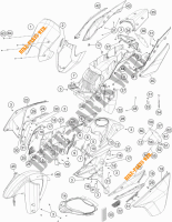 PLASTICHE per KTM 1190 ADVENTURE ABS ORANGE 2015