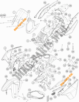 PLASTICHE per KTM 1190 ADVENTURE ABS GREY 2015