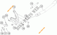 CAVALLETTO LATERALE / CENTRALE per KTM 1190 ADVENTURE ABS GREY WES. 2014