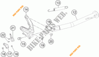 CAVALLETTO LATERALE / CENTRALE per KTM 1190 ADVENTURE ABS GREY WES. 2013