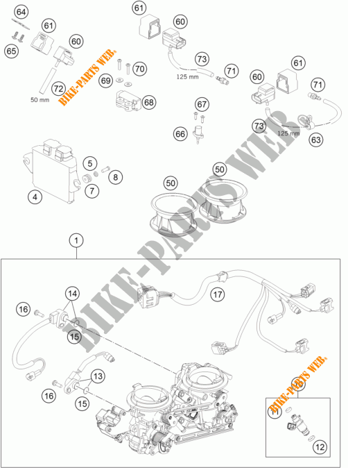 CORPO FARFALLATO per KTM 990 ADVENTURE R 2012