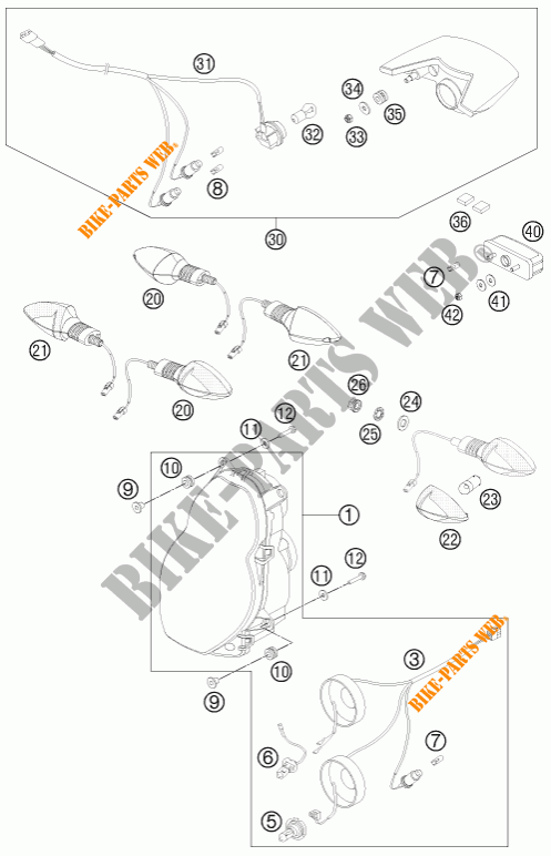 FARO / FANALE per KTM 990 ADVENTURE R 2012