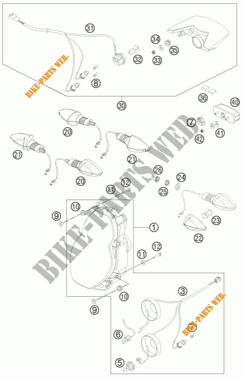 FARO / FANALE per KTM 990 ADVENTURE R 2011