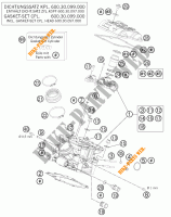 TESTA CILINDRO POSTERIORE per KTM 990 ADVENTURE R 2011