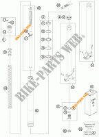FORCELLA ANTERIORE (COMPONENTI) per KTM 990 ADVENTURE WHITE ABS 2012