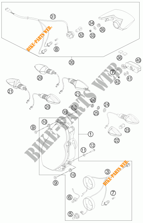 FARO / FANALE per KTM 990 ADVENTURE ORANGE ABS SPECIAL EDITION 2012