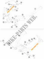 CAVALLETTO LATERALE / CENTRALE per KTM 990 ADVENTURE ORANGE ABS 2011