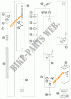 FORCELLA ANTERIORE (COMPONENTI) per KTM 990 ADVENTURE ORANGE ABS 2011