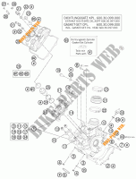 TESTA CILINDRO ANTERIORE per KTM 990 ADVENTURE ORANGE ABS 2011