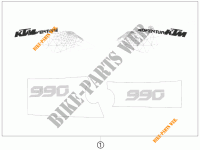 ADESIVI per KTM 990 ADVENTURE WHITE ABS 2010