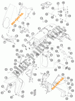 PLASTICHE per KTM 990 ADVENTURE WHITE ABS 2010