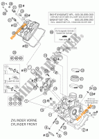 TESTA CILINDRO ANTERIORE per KTM 990 ADVENTURE ORANGE ABS 2007