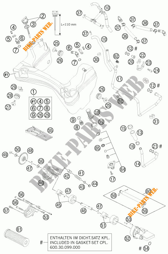 POMPA OLIO per KTM 990 ADVENTURE ORANGE ABS 2007