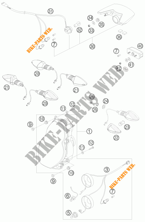 FARO / FANALE per KTM 990 ADVENTURE ORANGE ABS 2006
