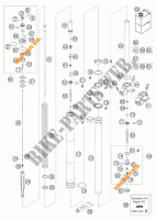 FORCELLA ANTERIORE (COMPONENTI) per KTM 950 ADVENTURE ORANGE 2005