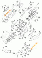 PLASTICHE per KTM 990 SUPERMOTO T ORANGE ABS 2011