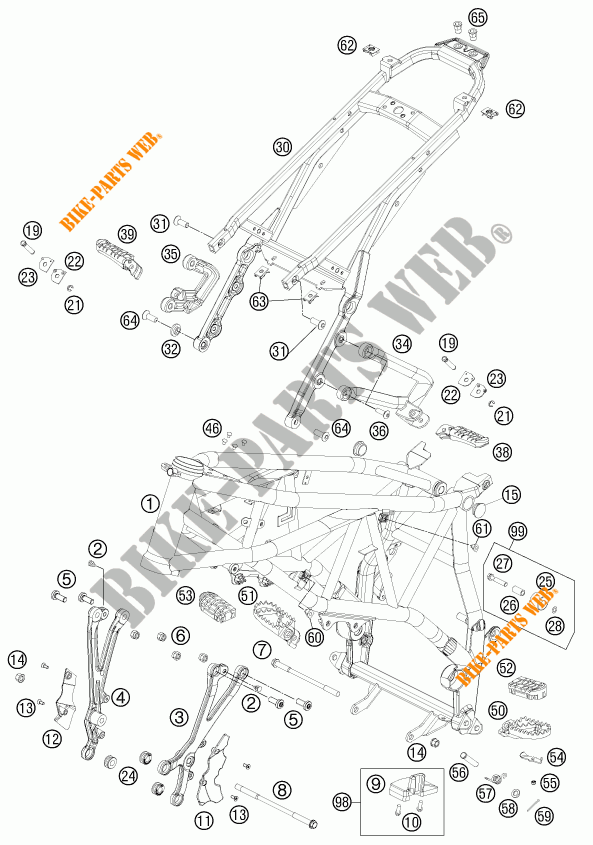 TELAIO per KTM 990 SUPERMOTO R 2012