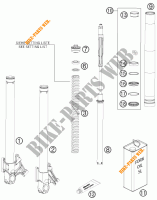 FORCELLA ANTERIORE (COMPONENTI) per KTM 990 SUPERMOTO R 2011