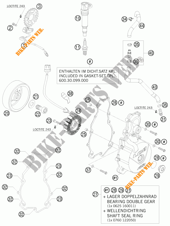 ACCENSIONE per KTM 990 SUPERMOTO R 2010