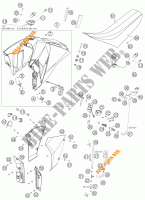 SERBATOIO / SELLA per KTM 950 SUPERMOTO ORANGE 2005