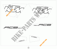 ADESIVI per KTM 1190 RC8 ORANGE 2010