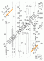 FORCELLA ANTERIORE (COMPONENTI) per KTM 640 LC4 SUPERMOTO PRESTIGE 2004