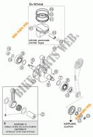 ALBERO MOTORE / PISTONE per KTM 640 LC4 SUPERMOTO ORANGE 2004