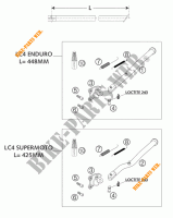 CAVALLETTO LATERALE / CENTRALE per KTM 640 LC4 SUPERMOTO ORANGE 2003