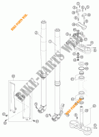 FORCELLA ANTERIORE / PIASTRA STERZO INFERIORE per KTM 640 LC4 SUPERMOTO ORANGE 2003