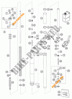 FORCELLA ANTERIORE (COMPONENTI) per KTM 640 LC4 SUPERMOTO PRESTIGE 2003