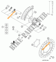 RUOTA ANTERIORE per KTM 640 LC4 SUPERMOTO BLACK 2003