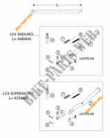 CAVALLETTO LATERALE / CENTRALE per KTM 640 LC4 SUPERMOTO 2003