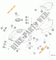 SERBATOIO / SELLA per KTM 1190 RC8 WHITE 2009