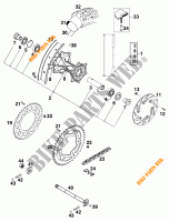 RUOTA POSTERIORE per KTM 620 SUPER-MOTO COMP. 20 KW 1998