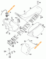 SERBATOIO / SELLA per KTM 620 SUPER-MOTO COMP. 20 KW 1998