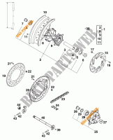 RUOTA POSTERIORE per KTM 620 SC SUPER-MOTO 2000