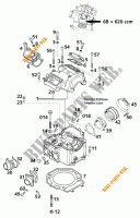 TESTA CILINDRO per KTM 620 SC SUPER-MOTO 2000