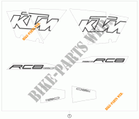 ADESIVI per KTM 1190 RC8 BLACK 2009