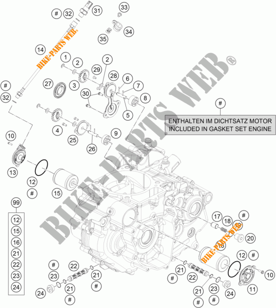 POMPA OLIO per KTM 690 SMC R ABS 2016