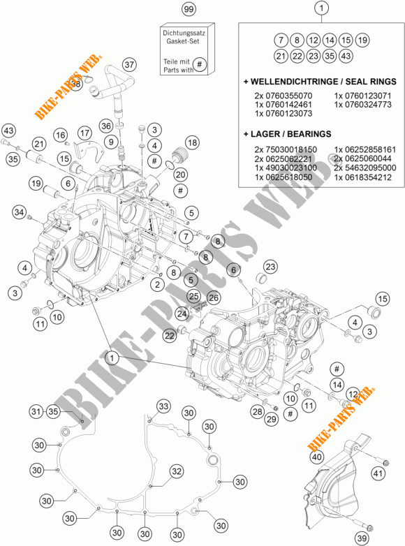 CARTER MOTORE per KTM 690 SMC R ABS 2016