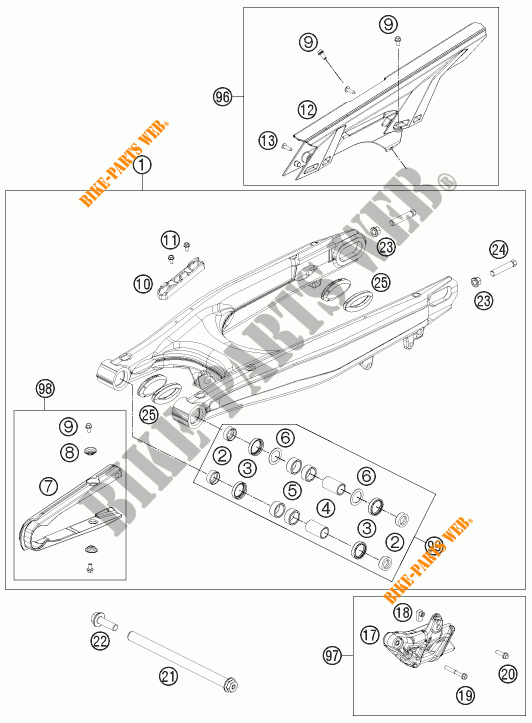 FORCELLONE per KTM 690 SMC R ABS 2016