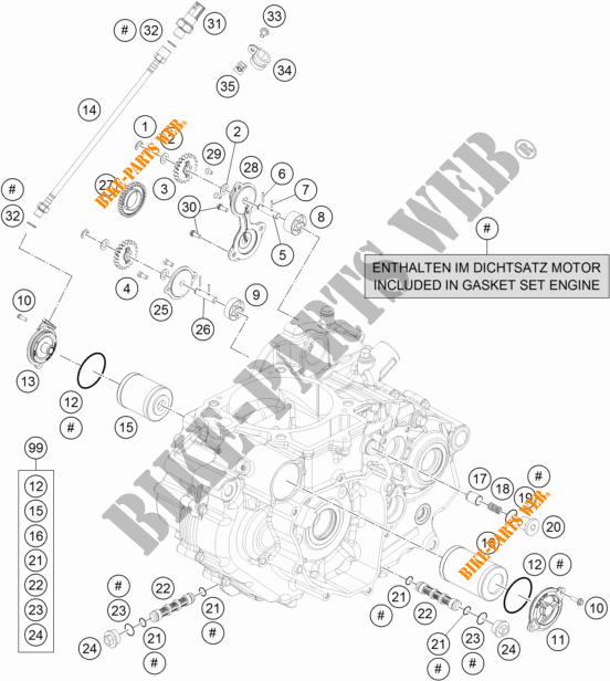 POMPA OLIO per KTM 690 SMC R ABS 2016