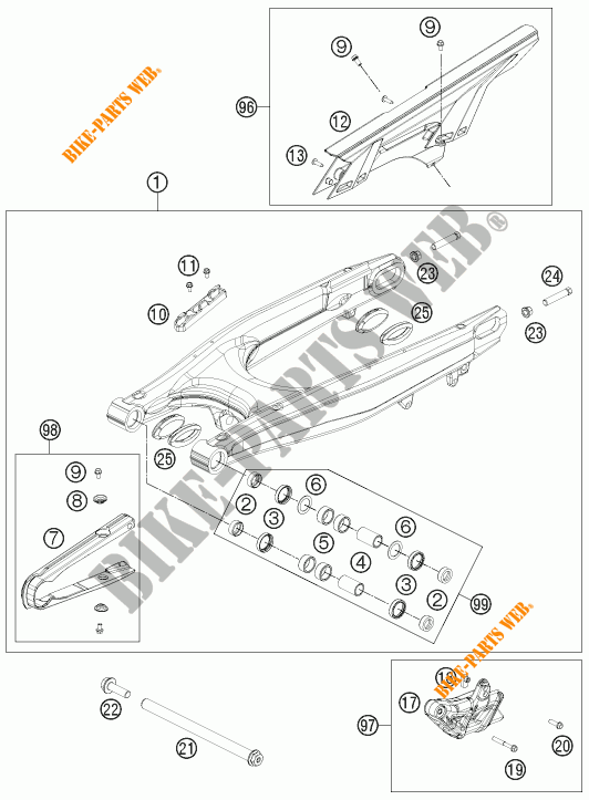FORCELLONE per KTM 690 SMC R ABS 2015