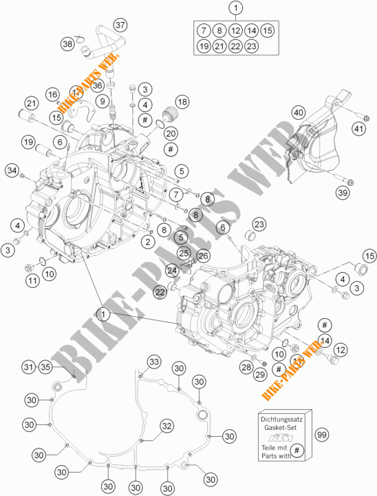 CARTER MOTORE per KTM 690 SMC R ABS 2014